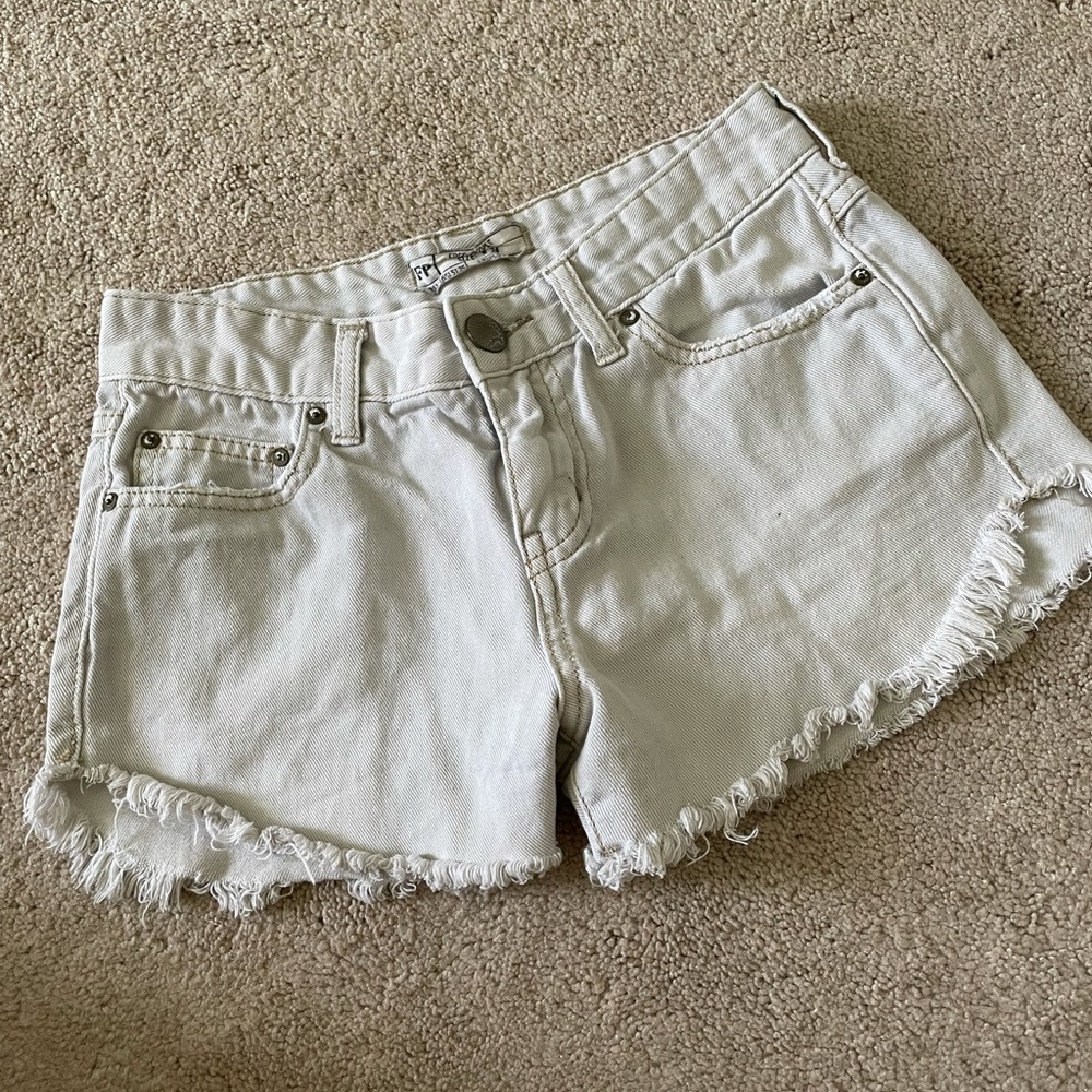 Free people Grey denim short shorts